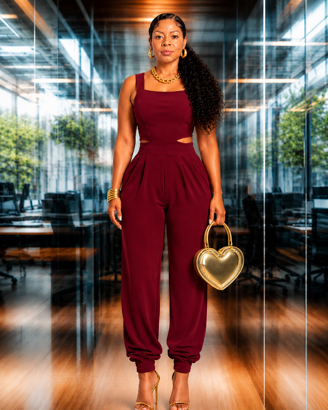 Scarlet Luxe Cutout Jumpsuit