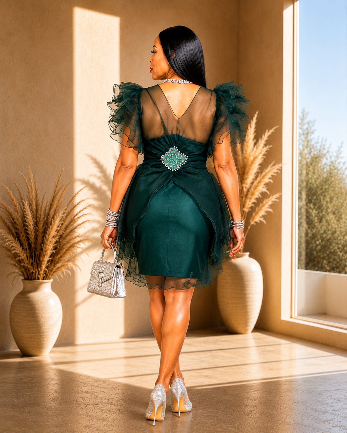Emerald Royale Cocktail Dress