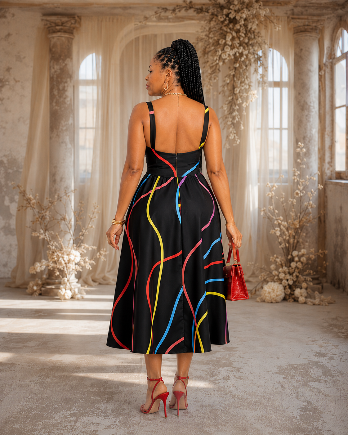 Midnight Mosaic Elegance Dress