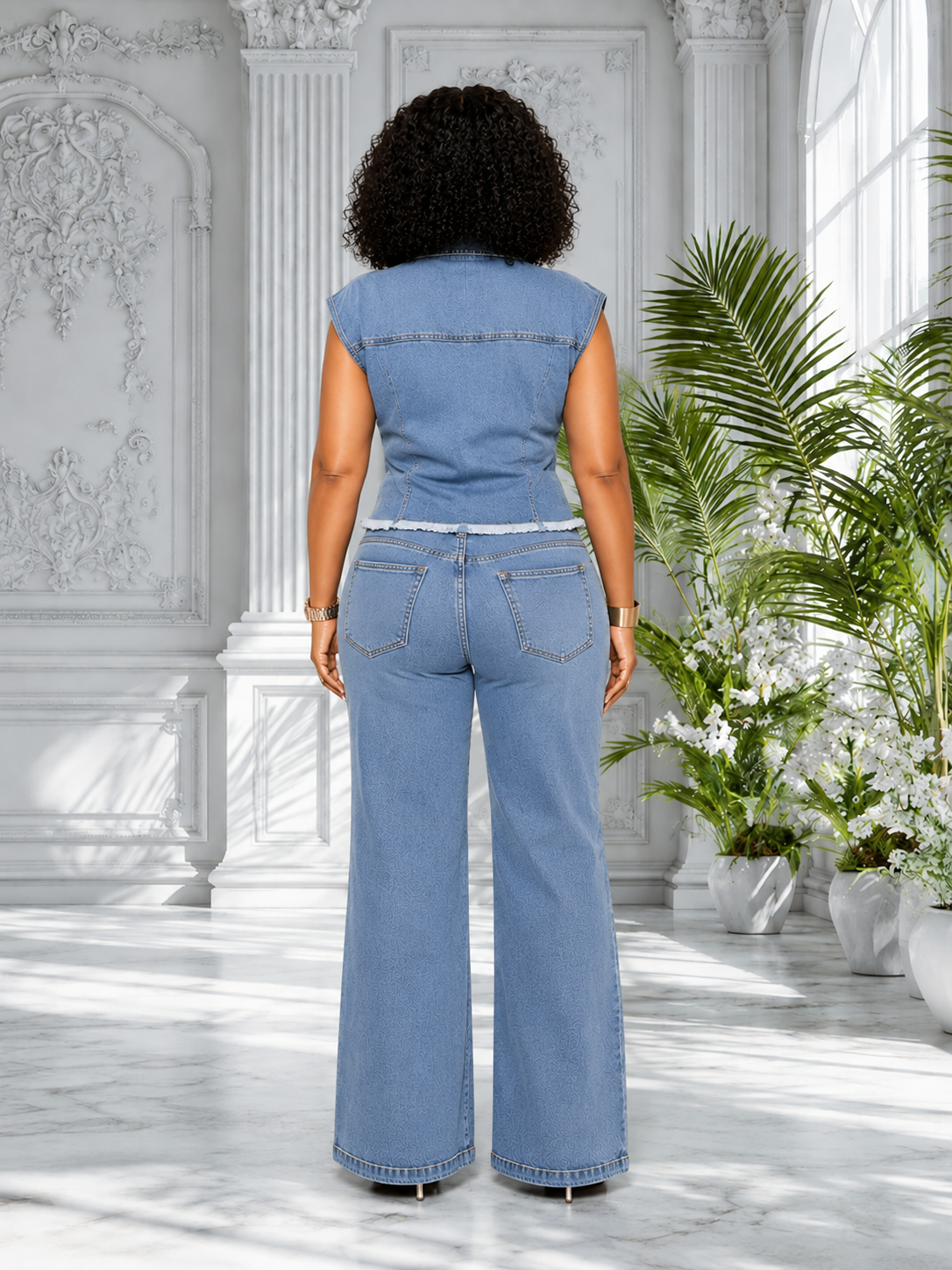Luxe Denim Sparkle Set