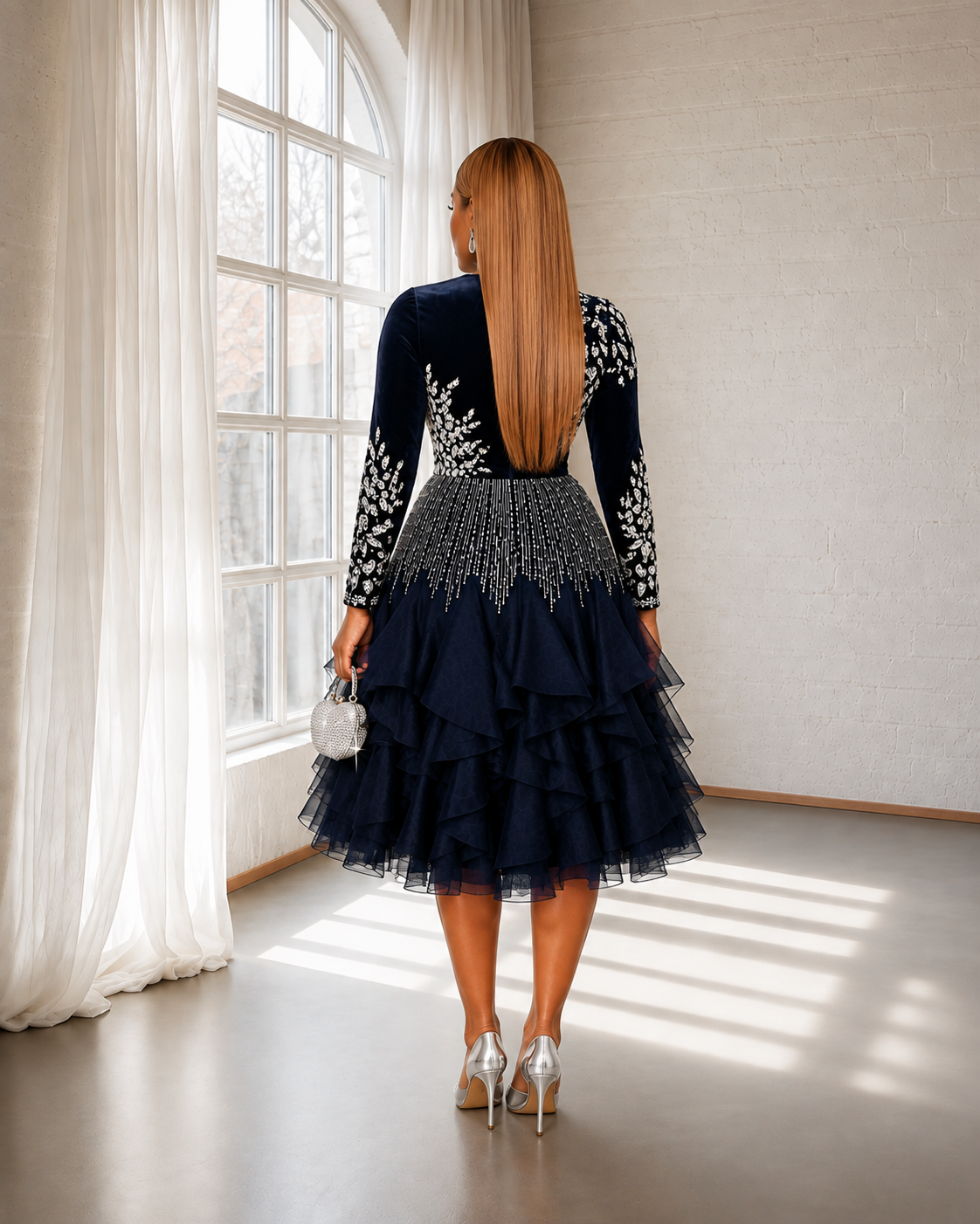 Midnight Radiance Luxe Dress